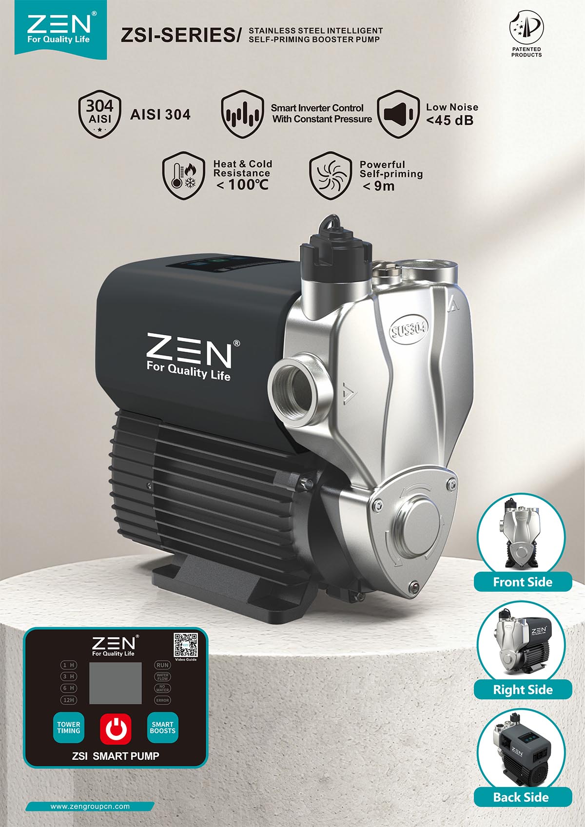 ZSI Stainless Steel Intelligent Self-Priming Booster Pump